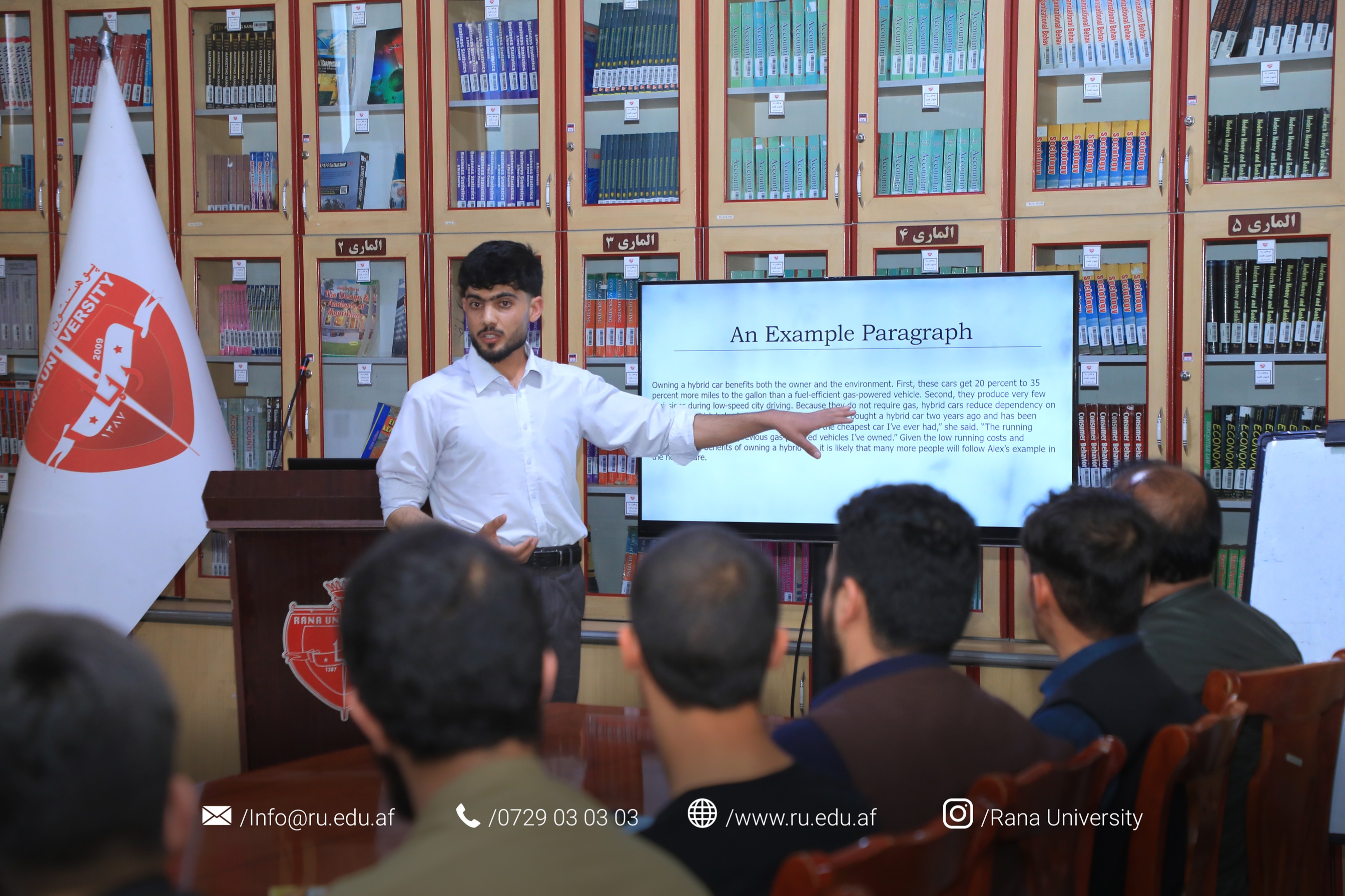 سمینار دانشجویی «مهارت‌های نوشتاری و رزومه‌نویسی» با ابتکار پوهنحی اقتصاد برگزار شد